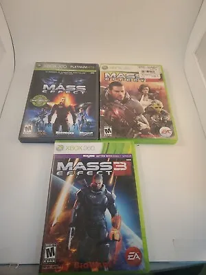 Mass Effect Trilogy Lot 1 2 3 (Microsoft Xbox 360) Fast Shipping  • $11.79