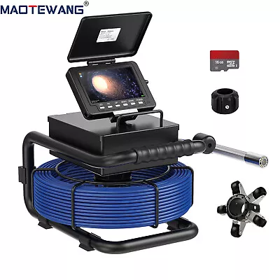 50M Pipe Inspection Camera With 512Hz Transmitter Sewer Camera Self Leveling 5  • $399.99