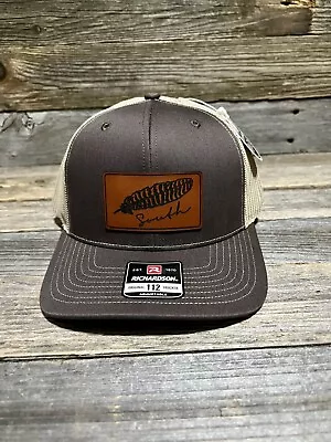 Turkey Feathers Down South Leather Patch Hat • $30