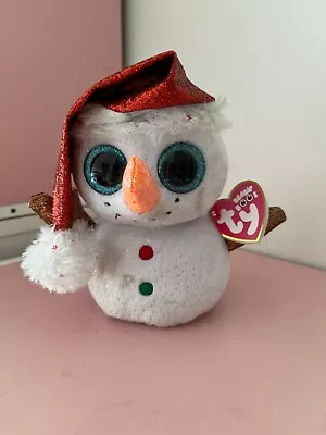 TY Christmas Beanie Boo Regular 6” Snowman Flurry • $4.99