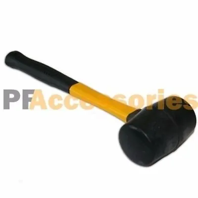8oz Rubber Mallet Hammer Fiberglass Grip Handle 11  Inch Length NEW • $11.59