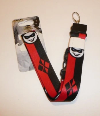 $14.95 • Buy Harley Quinn DC Comics Logo Character Lanyard Neck Charm ID Badge Holder Batman