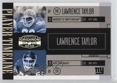 $3.12 • Buy 2006 Donruss Gridiron Gear Player Timeline Silver /250 Lawrence Taylor HOF