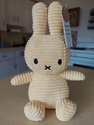 Miffy Beige Corduroy Stuffed Plush 9” Bunny Rabbit Bon Ton Toys • $24.99