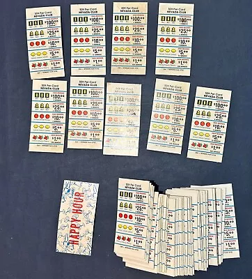 Vintage Unused  Nevada Club  HAPPY HOUR Tab Lotto Gambling LAS VEGAS Cards • $22