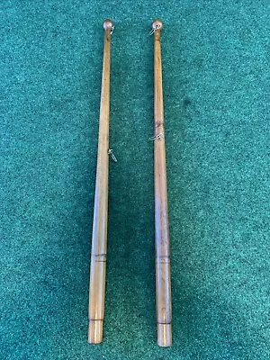 Matching Set Vintage Marine Boat Flag Poles Mast Post Nautical Wooden Clean 36” • $129.99