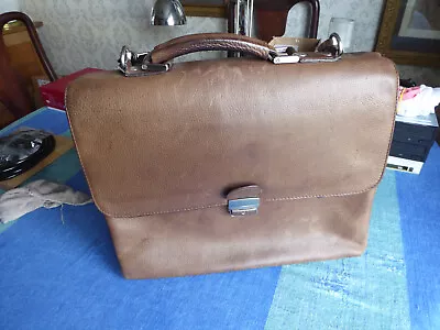 Men's Leather Shoulder Bag Vintage Briefcase Laptop Handmade Satchel • £12