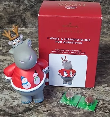 2020 Hallmark  I Want A Hippopotamus For Christmas Ornament Magic Sound Hippo • $19.95