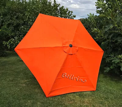 BELLRINO Patio Umbrella 9 Ft Replacement Canopy For 6 Ribs Tango Orange Color • $27.99