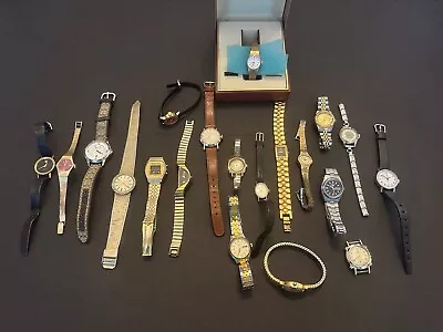 Vintage Ladies Watches Lot Of 20 Seiko Citizen Bulova Peugeot • $59.99