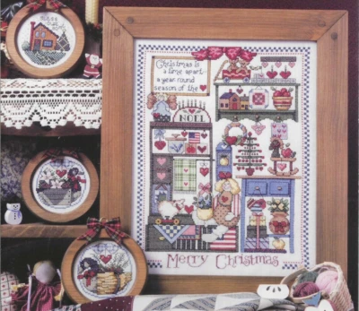 $9.25 • Buy COUNTRY CHRISTMAS SAMPLER--Jeremiah Junction--Counted Cross Stitch Pattern