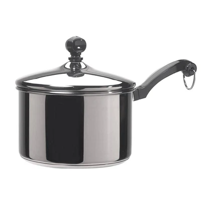 £28.23 • Buy Sauce Pan Saucepan Pot Cookware Stainless Steel With Lid Kitchen Cooking 2 Qt.