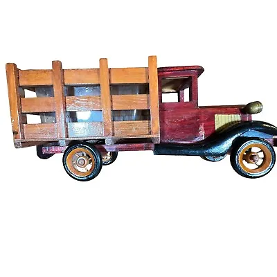 Vintage Wooden Farm Truck Movable Wheels PLEASE READ • $49.95