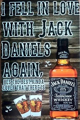 $12 • Buy Jack Daniels In Love Old No. 7 Tennessee Whiskey Brand New Tin Metal Sign 