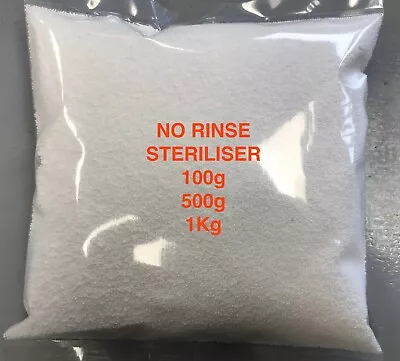 No Rinse Steriliser Sodium Percarbonate Pouch 100g 500g 1Kg Home Brew Free P+P • £3.50