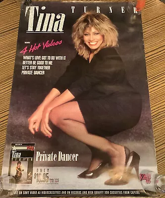 Tina Turner Vintage Video Store Promo Poster (1984) Private Dancer  (24x36) • $19.99