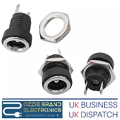 2.1mm X 5.5mm Panel Chassis Mount Dc Socket Charger Power Jack Plug  - Small • £36.50