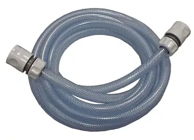 Hose Pipe Professional Clear 12.5mm Reinforced Garden Water Pipe With Connectors • £7.99