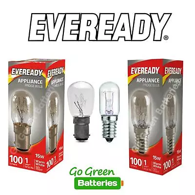£2.49 • Buy Fridge Oven Sewing Machine Bulb 15w Warm White B15 E14 Appliance Eveready   