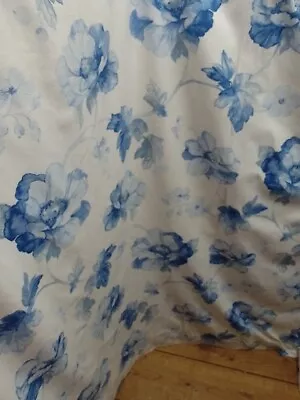 Fairhaven Fabric By Jane Churchill Curtains L208cm Blue Peony's Lined Curtains • £228