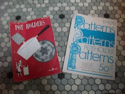 2 Vintage Potholders Books - Crochet & Sewing • $1.50