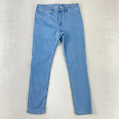 &Denim By H&M Skinny Ankle Regular Waist Jeans Women's 33 Blue Zip Fly High Rise • $18.95