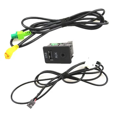 AUX USB Switch Socket Wiring Harness Connector Adapter For VW Passat CC Tiguan • $12.32