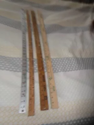 Vintage & Used Wood - Metal Yard Sticks 4 Items • $21.95