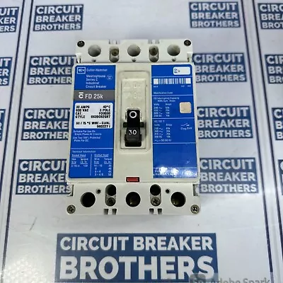 Cutler Hammer FD3030 30 Amp 600V 3 Pole Circuit Breaker-Warranty (Ship Same Day) • $189.99