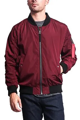 New Men's Light Weight Bomber Jacket Flight Military Air Force MA-1 JK752-I8D • $34.95