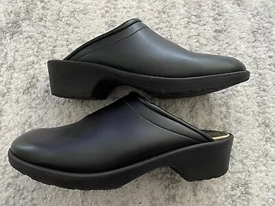 Clogs Moheda Toffeln Swedish Ortopedic Comfort Leather Womens EU 38 Black EUC • $42.89