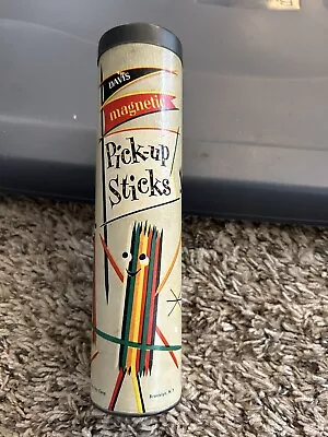 Vintage H. Davis Toy Corp Magnetic Wood Pick-up Sticks; Made In USA Brooklyn NY • $12