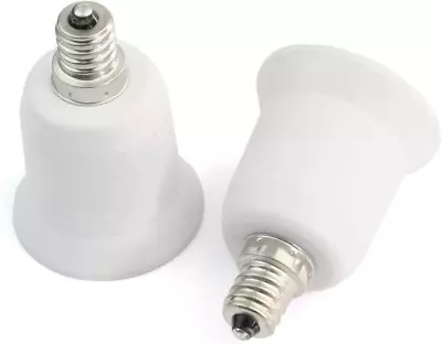 (10-Pack) Light Bulb Socket Adapter Medium Base E26 To Candelabra E12 Reducer • $7