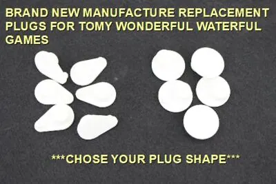 $7.97 • Buy NEW Manufactured Replacement Plugs For Tomy Wonderful Waterful Water Games