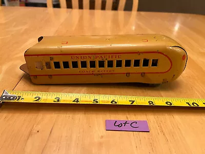 Marx O Train M-10000 Union Pacific COACH BUFFET Passenger Car Yellow Red LOT C • $34.95