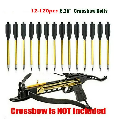 12-120pcs 6.25  Bolts Arrow Aluminium Shaft Arrows For 50-80Lbs Hunting Bolts • $93.05