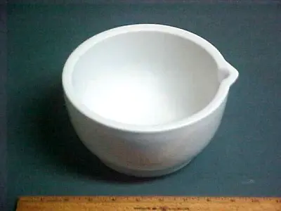 Vintage Large 7  Dia. Bistro Blanc Porcelain Mortar • $20