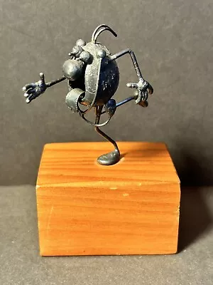 Original Greg Quayle Metal Flea Sculpture ~ Tongue Out Strutting Walking Jog • $17.49