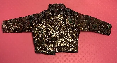 Vintage Barbie Clone Jacket Bolero Gold Black Brocade Wendy Babs Bild Lilli NM • $49