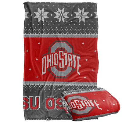 The Ohio State University Ugly Christmas Blanket Silky Touch Throw Blanket • $41.99