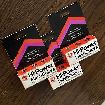 General Electric GE Hi Power Flash Cube Bulbs For Polaroid New 3 Packs (3x3x4) • $22.50