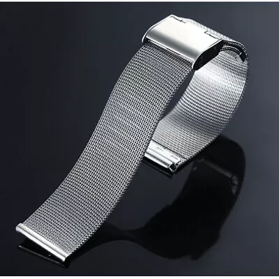 04 Line Single Clasp Milanese Mesh Watch Band Strap Metal Bracelet 18 20 22 24mm • $14.88