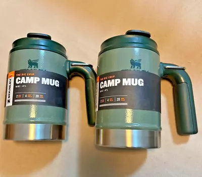 Stanley Classic Vacuum Camping Mug Tumbler 16oz Set Of 2 Green Stainless Steel • $99