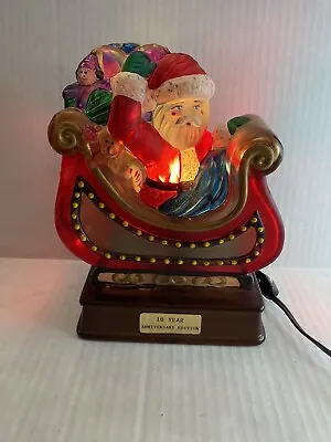Vintage Merck Old World 10 Year Anniversary Santa Sleigh Light • $59.99