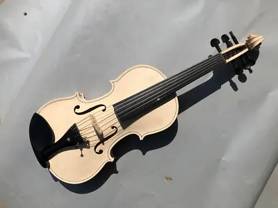 Unfinished 6 String Violin 4/4 White Violin Ebony Fitting Maple Spruce No Paint • $183.08