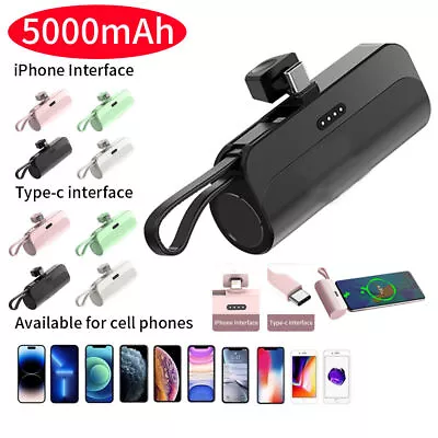 $18.59 • Buy Portable Charger 5000mAh Mmergency Mini Power Bank Battery For IPhone Android