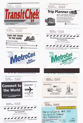 Set Of Ten NYC MTA MetroCards Expired • $7.99