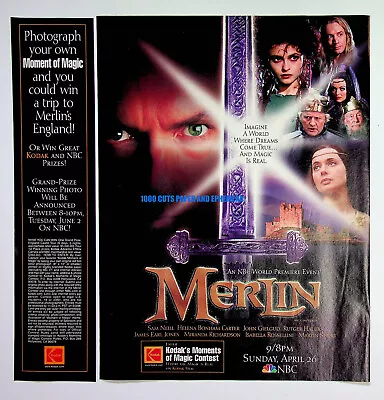 Merlin Miniseries NBC TV Channel 1998 Trade Print Magazine Ad Poster ADVERT • $11.99