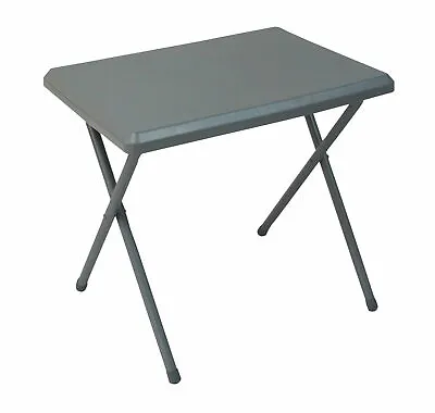 Quest Leisure Fleetwood Low Lightweight Grey Plastic Table With Folding Legs • £18.30