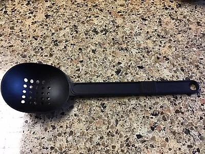 Vintage T-Fal Black Nylon Slotted Spoon 12.5” Canada EUC • $8.90